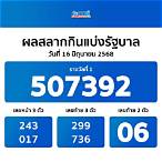 หวยไทยรัฐงวด 16 ตค 61